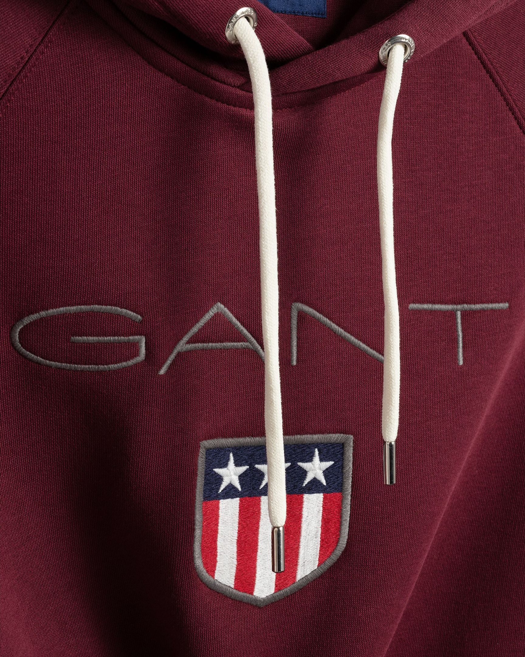 gant shield hoodie red